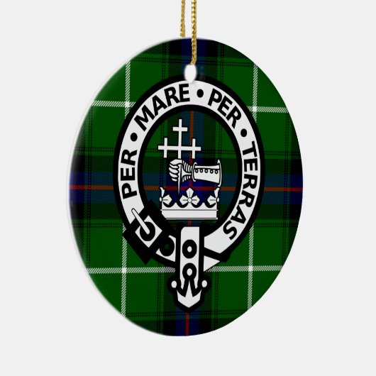 Scottish Clan Donald Tartan en Crest Keramisch Ornament (Rechts)