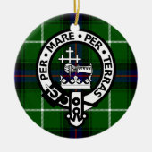 Scottish Clan Donald Tartan en Crest Keramisch Ornament (Voorkant)