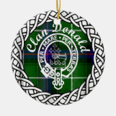 Scottish Clan Donald Tartan en Crest Keramisch Ornament (Voorkant)