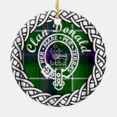 Scottish Clan Donald Tartan en Crest Keramisch Ornament (Achterkant)