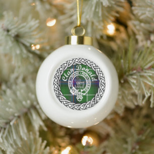 Scottish Clan Donald Tartan en Crest Keramische Bal Ornament