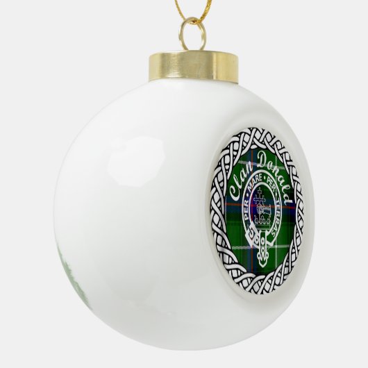 Scottish Clan Donald Tartan en Crest Keramische Bal Ornament (Links)
