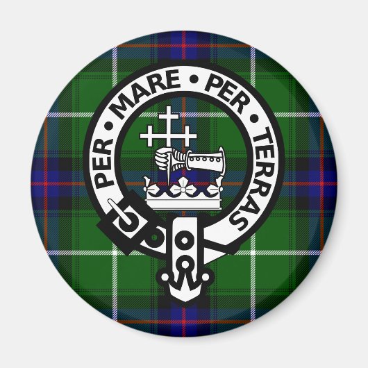 Scottish Clan Donald Tartan en Crest Magneet (Voorkant)