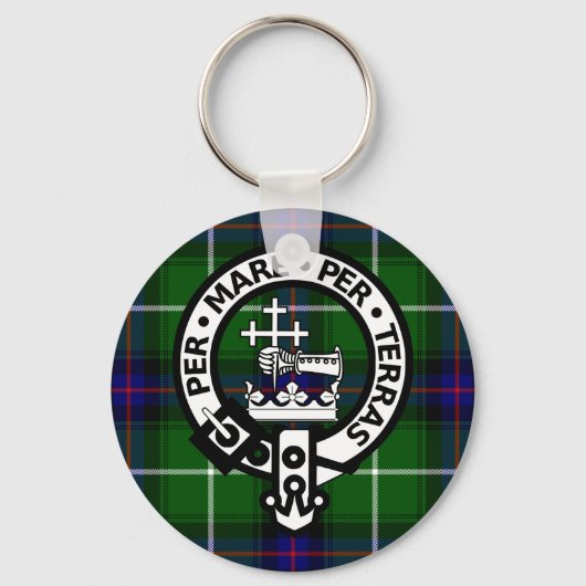 Scottish Clan Donald Tartan en Crest Sleutelhanger (Voorkant)