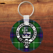 Scottish Clan Donald Tartan en Crest Sleutelhanger (Voorkant)