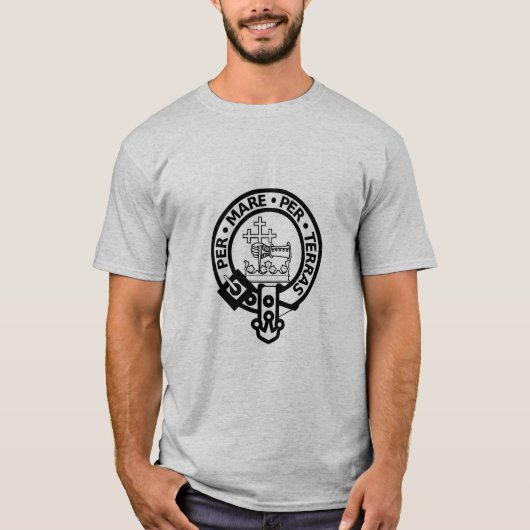 Scottish Clan Donald Tartan en Crest T-shirt (Voorkant)
