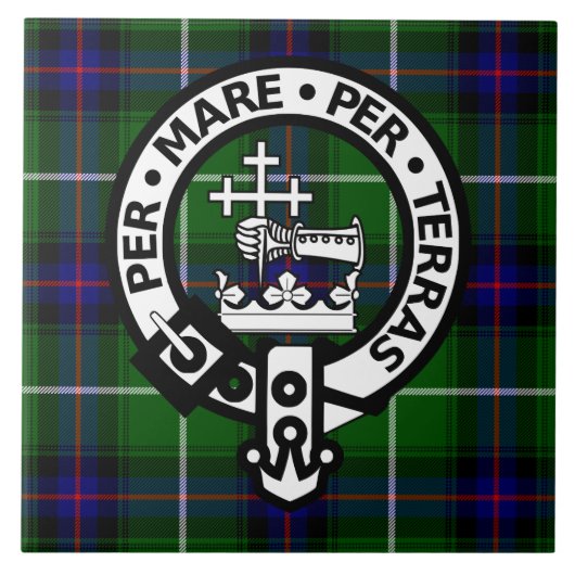Scottish Clan Donald Tartan en Crest Tegeltje (Voorkant)