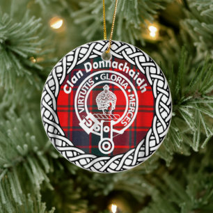 Scottish Clan Donnachaidh Tartan en Crest Keramisch Ornament