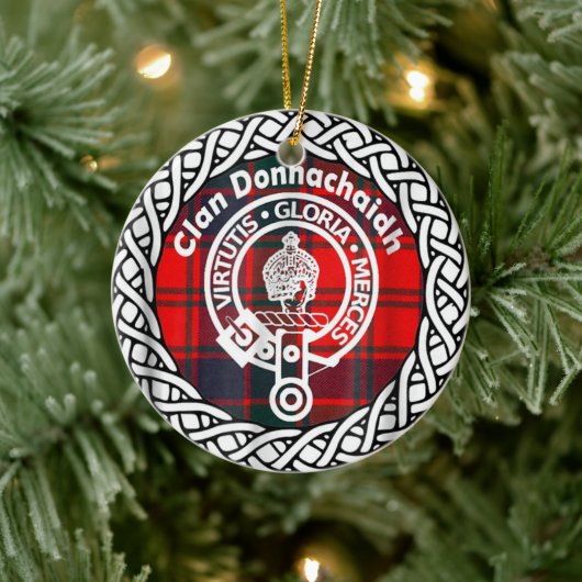 Scottish Clan Donnachaidh Tartan en Crest Keramisch Ornament (Boom)