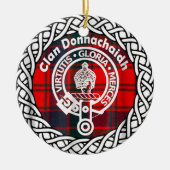 Scottish Clan Donnachaidh Tartan en Crest Keramisch Ornament (Voorkant)