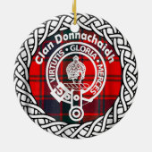 Scottish Clan Donnachaidh Tartan en Crest Keramisch Ornament (Achterkant)