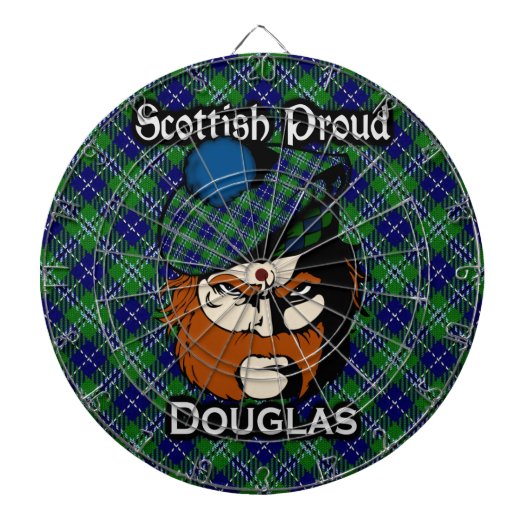 Scottish Clan Douglas Tartan Dartboard Dartbord (Voorkant)
