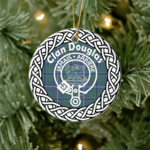Scottish Clan Douglas Tartan en Crest Keramisch Ornament