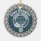 Scottish Clan Douglas Tartan en Crest Keramisch Ornament (Voorkant)