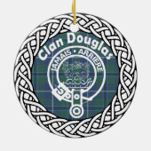 Scottish Clan Douglas Tartan en Crest Keramisch Ornament (Achterkant)