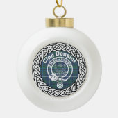 Scottish Clan Douglas Tartan en Crest Keramische Bal Ornament (Voorkant)
