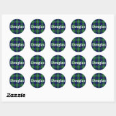 Scottish Clan Douglas Tartan Pset Ronde Sticker (Vel)