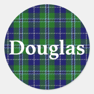 Scottish Clan Douglas Tartan Pset Ronde Sticker