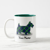 Scottish Clan Douglas Tartan Scottish Terrier Tweekleurige Koffiemok (Links)