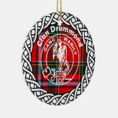 Scottish Clan Drummond Tartan en Crest Keramisch Ornament (Rechts)