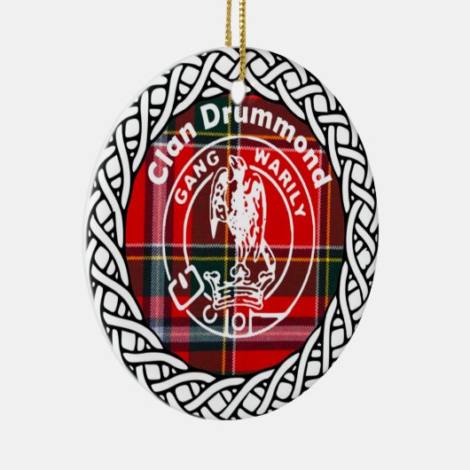 Scottish Clan Drummond Tartan en Crest Keramisch Ornament (Rechts)