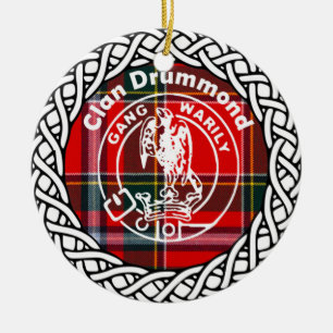 Scottish Clan Drummond Tartan en Crest Keramisch Ornament
