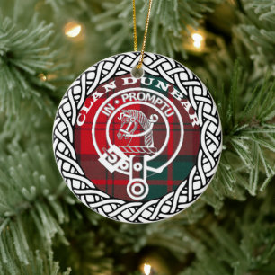 Scottish Clan Dunbar Tartan en Crest Keramisch Ornament