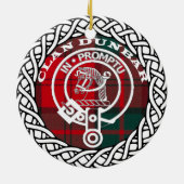 Scottish Clan Dunbar Tartan en Crest Keramisch Ornament (Achterkant)