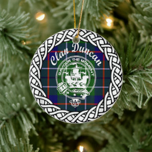 Scottish Clan Duncan Tartan en Crest Keramisch Ornament