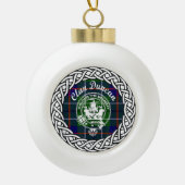 Scottish Clan Duncan Tartan en Crest Keramische Bal Ornament (Voorkant)
