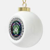 Scottish Clan Duncan Tartan en Crest Keramische Bal Ornament (Rechts)