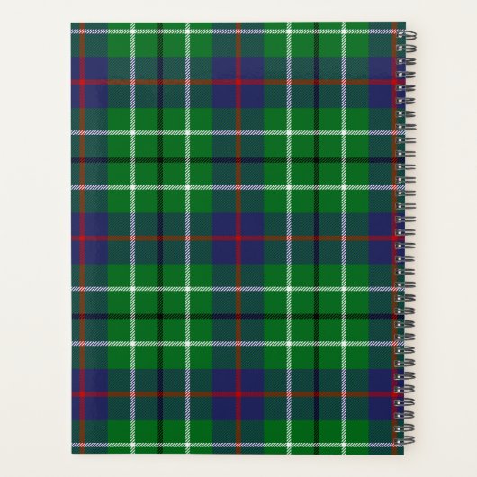 Scottish Clan Duncan Tartan Pset Planner (Achterkant)