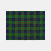 Scottish Clan Dundas Tartan Pset Fleece Deken (Voorkant (Horizontaal))
