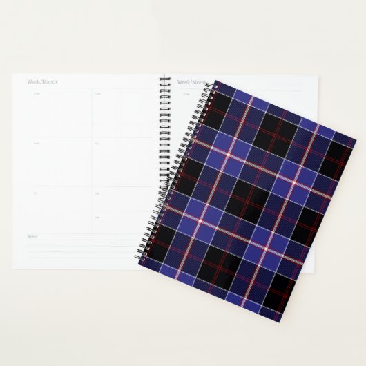 Scottish Clan Dunlap Tartan Pset Planner (Display)