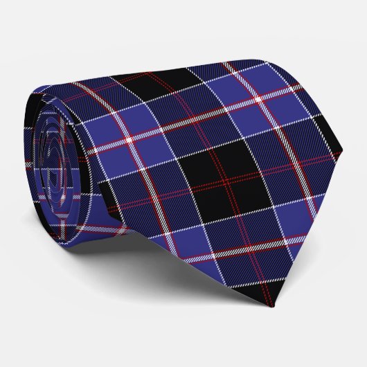 Scottish Clan Dunlap Tartan Pset Stropdas (Opgerold)
