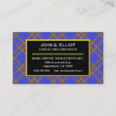 Scottish Clan Elliot Tartan Pset Visitekaartje (Voorkant)