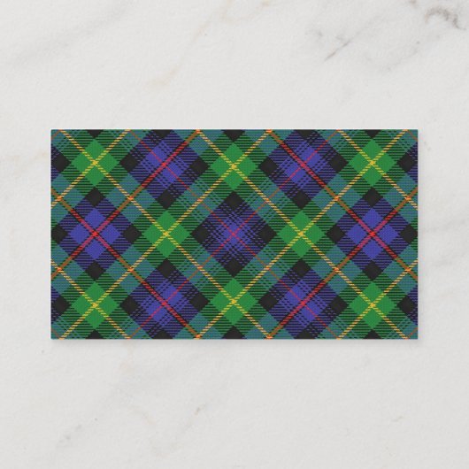 Scottish Clan Farquharson Tartan Pset Visitekaartje (Achterkant)