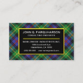 Scottish Clan Farquharson Tartan Pset Visitekaartje (Voorkant)