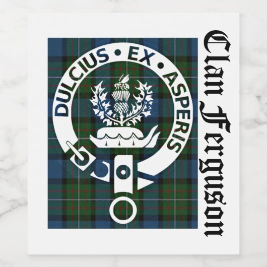 Scottish Clan Ferguson Crest Badge Wijn Etiket (Enkel label)