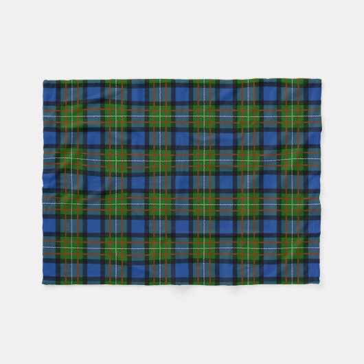 Scottish Clan Fergusson Tartan Pset Fleece Deken (Voorkant (Horizontaal))