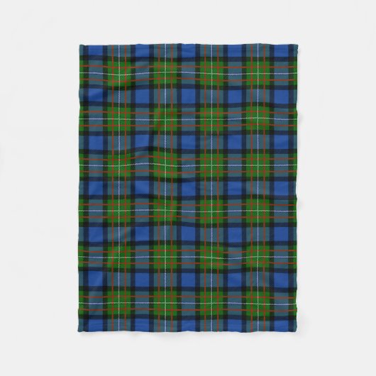 Scottish Clan Fergusson Tartan Pset Fleece Deken (Voorkant)