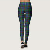 Scottish Clan Fletcher Blue en Green Tartan Leggings (Achterkant)
