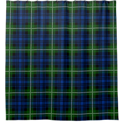 Scottish Clan Forbes Tartan Pset Douchegordijn (Voorkant)