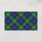 Scottish Clan Forbes Tartan Pset Visitekaartje (Achterkant)
