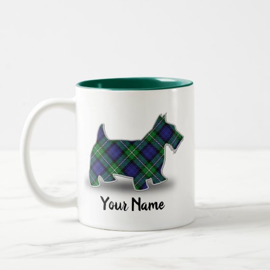 Scottish Clan Forbes Tartan Scottish Terrier Tweekleurige Koffiemok (Links)