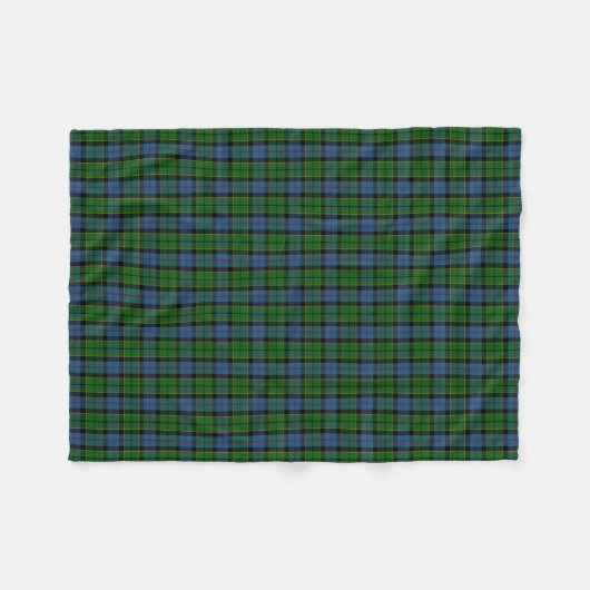 Scottish Clan Forsyth Forsythe Classic Tartan Fleece Deken (Voorkant (Horizontaal))