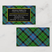 Scottish Clan Forsyth Tartan Pset Visitekaartje (Voorkant / Achterkant)