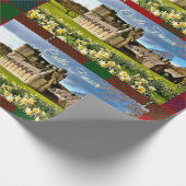 Scottish Clan Fraser Castle Tartan Wrapping Paper Cadeaupapier (Hoek)