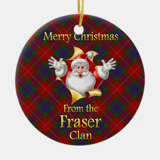 Scottish Clan Fraser kerstornament Keramisch Ornament (Voorkant)