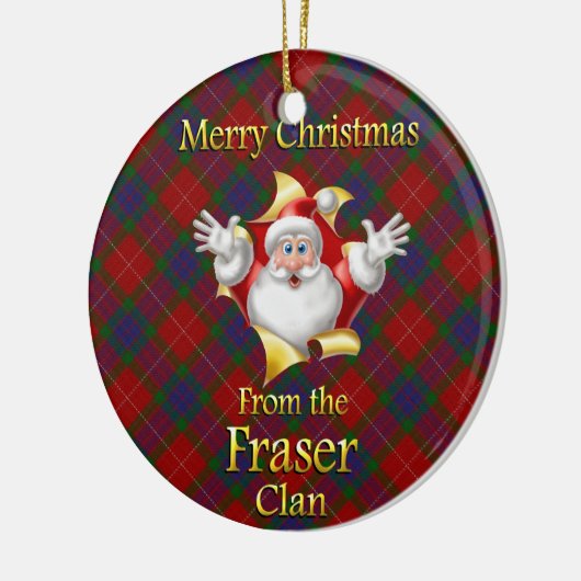 Scottish Clan Fraser kerstornament Keramisch Ornament (Links)